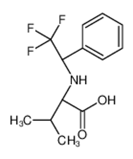 Picture of (2S)-3-methyl-2-[[(1R)-2,2,2-trifluoro-1-phenylethyl]amino]butanoic acid