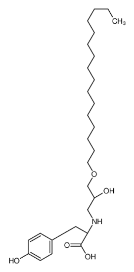 Picture of (2S)-2-[(3-hexadecoxy-2-hydroxypropyl)amino]-3-(4-hydroxyphenyl)propanoic acid