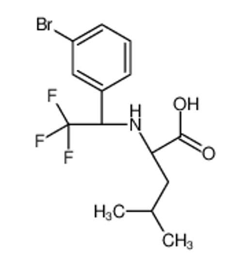Picture of (2S)-2-[[(1S)-1-(3-bromophenyl)-2,2,2-trifluoroethyl]amino]-4-methylpentanoic acid