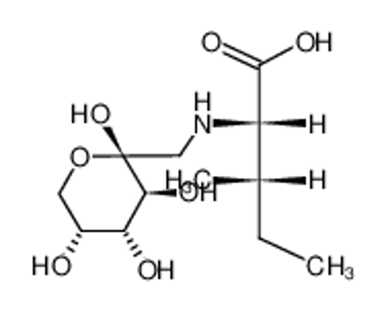 Picture of (2S,3S)-3-methyl-2-((((2R,3S,4R,5R)-2,3,4,5-tetrahydroxytetrahydro-2H-pyran-2-yl)methyl)amino)pentanoic acid