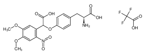 Picture of (1S)-1-carboxy-2-(4-(carboxy(4,5-dimethoxy-2-nitrophenyl)methoxy)phenyl)ethanaminium 2,2,2-trifluoroacetate