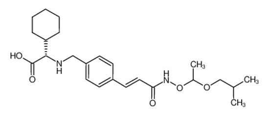 Picture of (2S)-cyclohexyl[(4-{(1E)-3-[(1-isobutoxyethoxy)amino]-3-oxoprop-1-en-1-yl}benzyl)amino]acetic acid