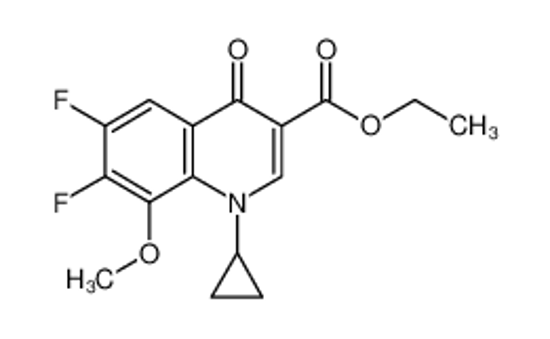 Picture of 1-Cyclopropyl-6,7-difluoro-1,4-dihydro-8-methoxy-4-oxo-3-quinolinecarboxylic Acid Ethyl Ester
