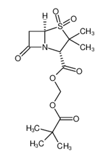 Picture of 2,2-dimethylpropanoyloxymethyl 3,3-dimethyl-4,4,7-trioxo-4λ<sup>6</sup>-thia-1-azabicyclo[3.2.0]heptane-2-carboxylate