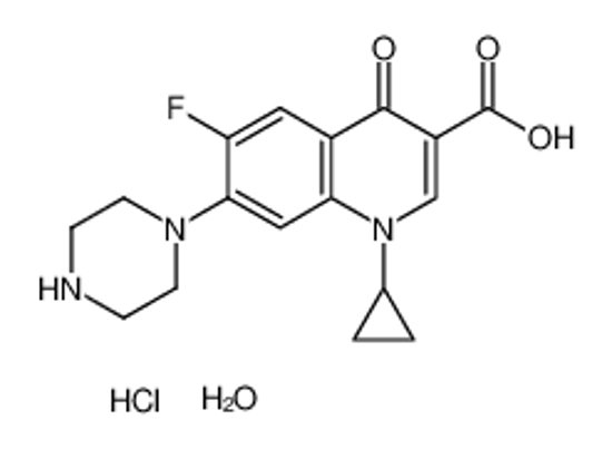Picture of ciprofloxacin hydrochloride hydrate