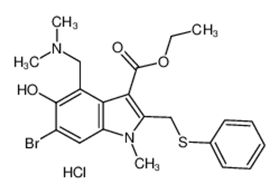 Imagem de ethyl 6-bromo-4-[(dimethylamino)methyl]-5-hydroxy-1-methyl-2-(phenylsulfanylmethyl)indole-3-carboxylate,hydrochloride