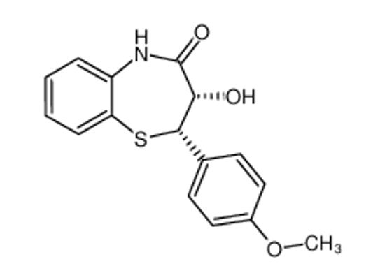 Picture of (2S-cis)-(+)-2,3-Dihydro-3-hydroxy-2-(4-methoxyphenyl)-1,5-benzothiazepin-4(5H)-one