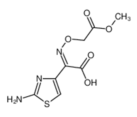 Picture of (2Z)-2-(2-amino-1,3-thiazol-4-yl)-2-(2-methoxy-2-oxoethoxy)iminoacetic acid