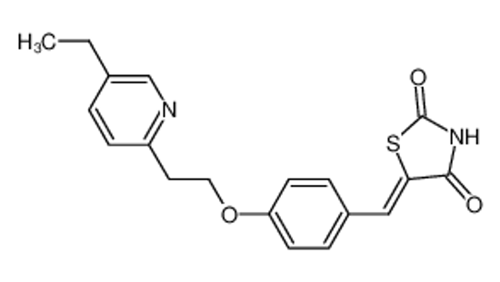 Изображение (5Z)-5-[[4-[2-(5-ethylpyridin-2-yl)ethoxy]phenyl]methylidene]-1,3-thiazolidine-2,4-dione
