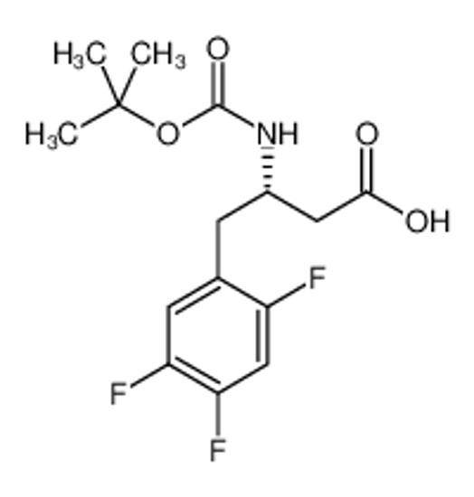 Picture of (3S)-3-[(2-methylpropan-2-yl)oxycarbonylamino]-4-(2,4,5-trifluorophenyl)butanoic acid