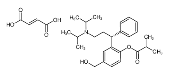 Picture of (E)-but-2-enedioic acid,[2-[(1R)-3-[di(propan-2-yl)amino]-1-phenylpropyl]-4-(hydroxymethyl)phenyl] 2-methylpropanoate