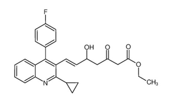Picture of Ethyl (E)-7-[4-(4'-fluorophenyl)-2-(cyclopropyl)-3-quinolinyl]-5-hydroxy-3-oxo-6-heptenoate
