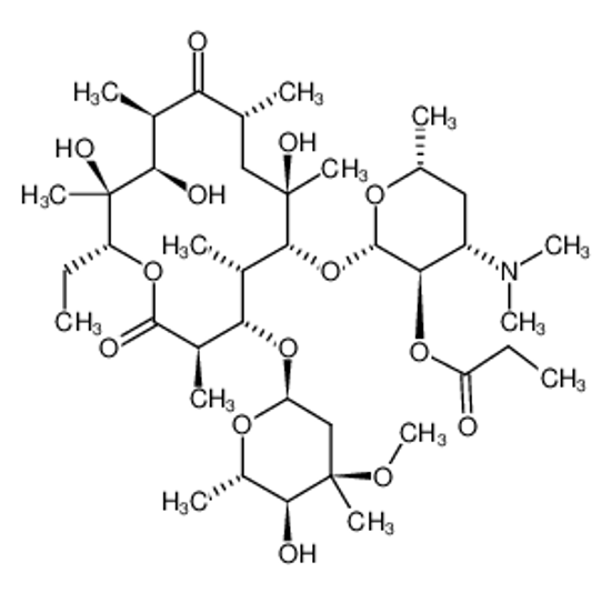 Picture of erythromycin A 2'-propanoate