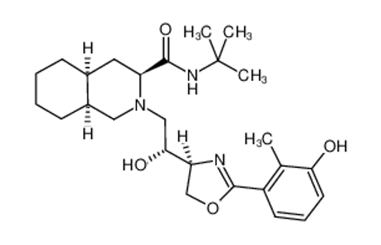 Picture of (3S,4aS,8aS)-2-[(2R)-2-[(4S)-2-[3-Hydroxy-2-methylphenyl]-4,5-dihydrooxazol-4-yl]-2-hydroxyethyl]decahydroisoquinoline-3-carboxylic acid tert-butylamide