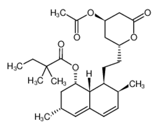 Picture of [(1S,3R,7S,8S,8aR)-8-[2-[(2R,4R)-4-acetyloxy-6-oxooxan-2-yl]ethyl]-3,7-dimethyl-1,2,3,7,8,8a-hexahydronaphthalen-1-yl] 2,2-dimethylbutanoate