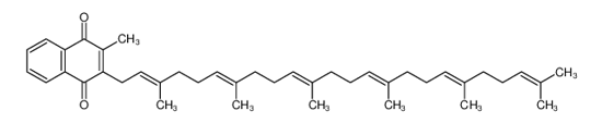 Picture of 2-[(2E,6E,10E,14E,18E)-3,7,11,15,19,23-hexamethyltetracosa-2,6,10,14,18,22-hexaenyl]-3-methylnaphthalene-1,4-dione