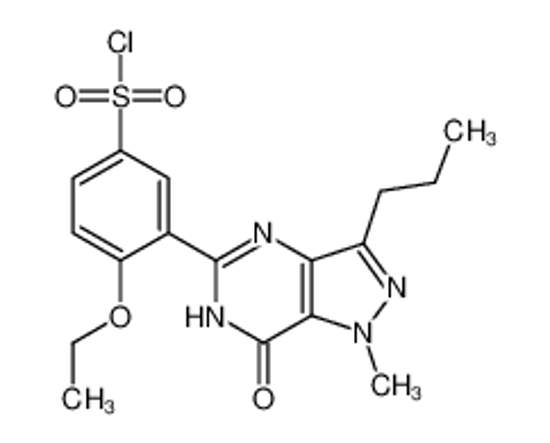 Picture of 4-Ethoxy-3-(1-methyl-7-oxo-3-propyl-6,7-dihydro-1H-pyrazolo[4,3-d]pyrimidin-5-yl)benzenesulfonyl chloride