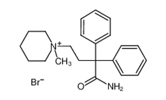 Picture of 4-(1-methylpiperidin-1-ium-1-yl)-2,2-diphenylbutanamide,bromide