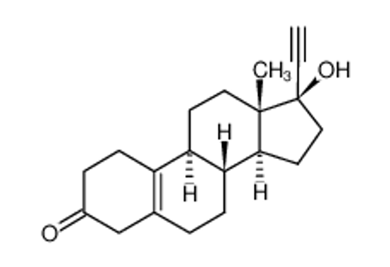 Picture of (8R,9S,13S,14S,17R)-17-ethynyl-17-hydroxy-13-methyl-1,2,4,6,7,8,9,11,12,14,15,16-dodecahydrocyclopenta[a]phenanthren-3-one