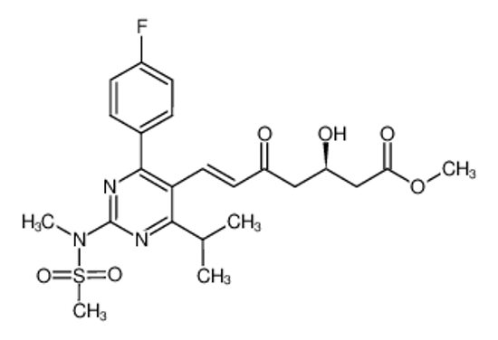 Picture of 7-[4-fluorophenyl]-6-isopropyl)-2-(N-Methyl-N-MethylSulfonyl amino)pyrimidine-5-yl]-(3R)-3-(terbutyldimethylsilyloxy)-5-oxo-6E-heptane acid,Methyl ester