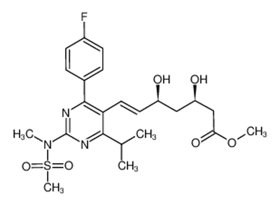 Picture of methyl (E,3R,5S)-7-[4-(4-fluorophenyl)-2-[methyl(methylsulfonyl)amino]-6-propan-2-ylpyrimidin-5-yl]-3,5-dihydroxyhept-6-enoate