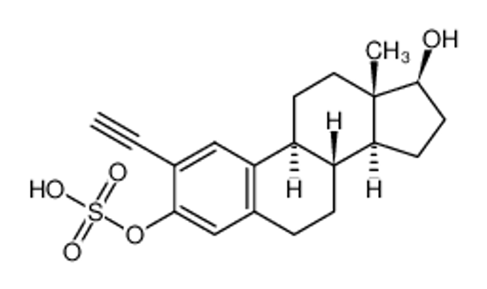 Picture of [(8R,9S,13S,14S,17R)-17-ethynyl-17-hydroxy-13-methyl-7,8,9,11,12,14,15,16-octahydro-6H-cyclopenta[a]phenanthren-3-yl] hydrogen sulfate