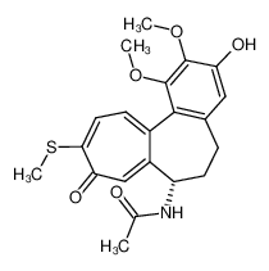 Picture of N-[(7S)-3-hydroxy-1,2-dimethoxy-10-methylsulfanyl-9-oxo-6,7-dihydro-5H-benzo[a]heptalen-7-yl]acetamide