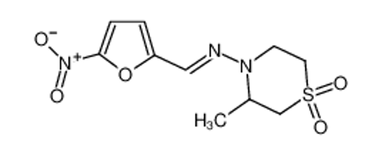 Picture of (E)-N-(3-methyl-1,1-dioxo-1,4-thiazinan-4-yl)-1-(5-nitrofuran-2-yl)methanimine