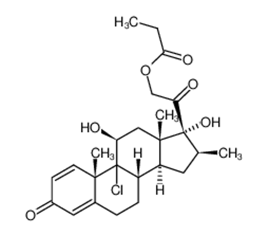 Picture of [2-[(8S,9R,10S,11S,13S,14S,16S,17R)-9-chloro-11,17-dihydroxy-10,13,16-trimethyl-3-oxo-6,7,8,11,12,14,15,16-octahydrocyclopenta[a]phenanthren-17-yl]-2-oxoethyl] propanoate