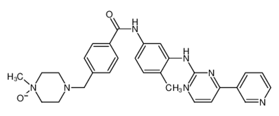 Picture of 4-[(4-methyl-4-oxidopiperazin-4-ium-1-yl)methyl]-N-[4-methyl-3-[(4-pyridin-3-ylpyrimidin-2-yl)amino]phenyl]benzamide