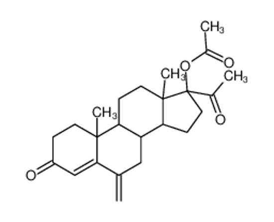 Picture of [(8R,9S,10R,13S,14S,17R)-17-acetyl-10,13-dimethyl-6-methylidene-3-oxo-1,2,7,8,9,11,12,14,15,16-decahydrocyclopenta[a]phenanthren-17-yl] acetate