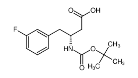 Picture of (3R)-4-(3-fluorophenyl)-3-[(2-methylpropan-2-yl)oxycarbonylamino]butanoic acid