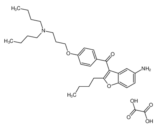 Picture of (5-Amino-2-butylbenzofuran-3-yl)(4-(3-(dibutylamino)propoxy)phenyl)methanone oxalate