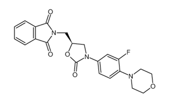 Picture of (S)-2-((3-(3-Fluoro-4-morpholinophenyl)-2-oxooxazolidin-5-yl)methyl)isoindoline-1,3-dione
