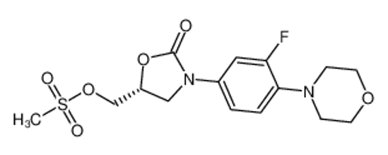 Picture of (R)-(3-(3-Fluoro-4-morpholinophenyl)-2-oxooxazolidin-5-yl)methyl methanesulfonate