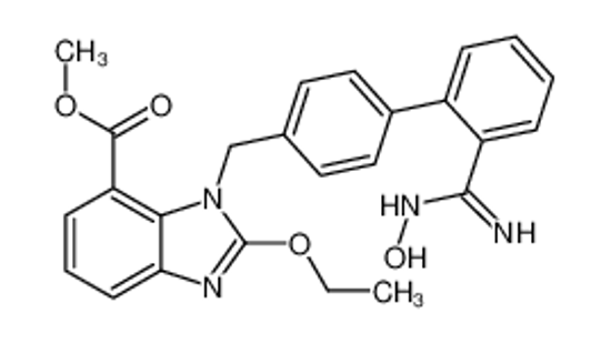 Picture of methyl 2-ethoxy-3-[[4-[2-[(Z)-N'-hydroxycarbamimidoyl]phenyl]phenyl]methyl]benzimidazole-4-carboxylate
