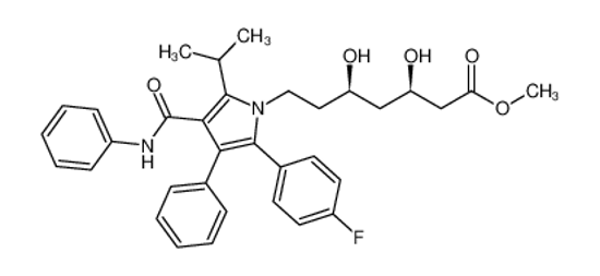 Picture of methyl (3R,5R)-7-[2-(4-fluorophenyl)-3-phenyl-4-(phenylcarbamoyl)-5-propan-2-ylpyrrol-1-yl]-3,5-dihydroxyheptanoate