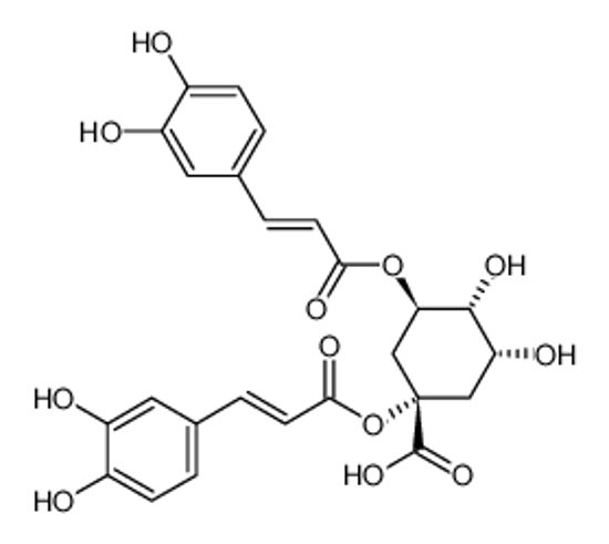 Imagem de (1S,3R,4R,5R)-1,3-bis[[(E)-3-(3,4-dihydroxyphenyl)prop-2-enoyl]oxy]-4,5-dihydroxycyclohexane-1-carboxylic acid