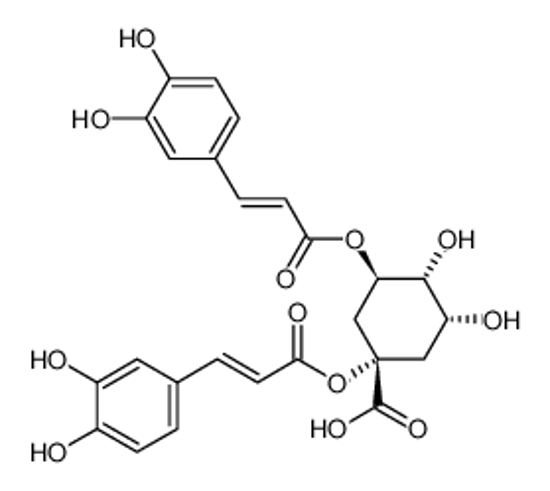 Picture of (1S,3R,4R,5R)-1,3-bis[[(E)-3-(3,4-dihydroxyphenyl)prop-2-enoyl]oxy]-4,5-dihydroxycyclohexane-1-carboxylic acid