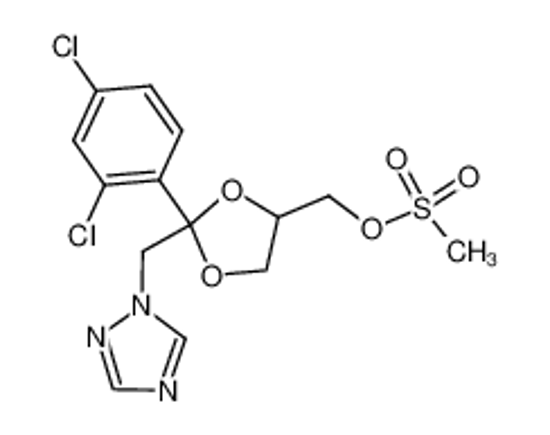 Picture of 2-(2,4-DICHLOROPHENYL)-2-(1,2,4-TRIAZOL-1-YL METHYL)-1,3-DIOXALANE-4-YL METHYL METHANE SULFONATE
