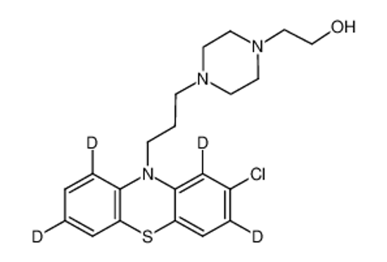 Picture of 2-[4-[3-(2-chloro-1,4,6,9-tetradeuteriophenothiazin-10-yl)propyl]piperazin-1-yl]ethanol