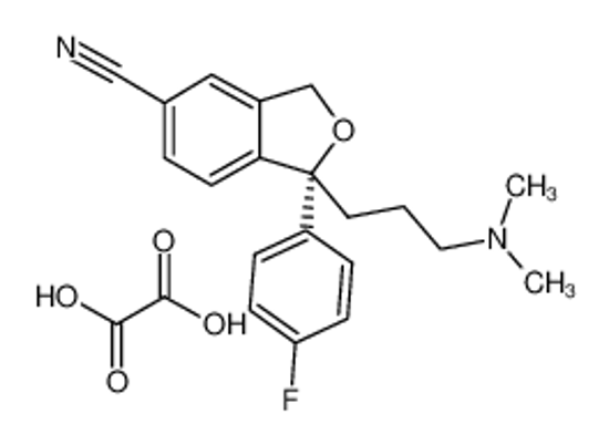 Imagem de (1R)-1-[3-(dimethylamino)propyl]-1-(4-fluorophenyl)-3H-2-benzofuran-5-carbonitrile,oxalic acid