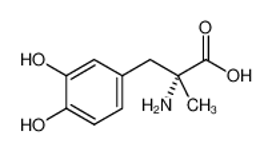 Picture of (2R)-2-amino-3-(3,4-dihydroxyphenyl)-2-methylpropanoic acid