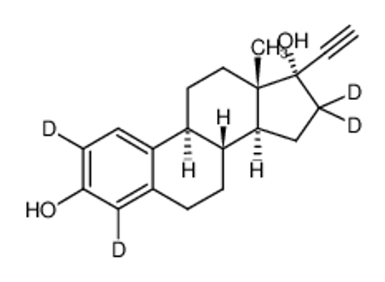 Picture of (8R,9S,13S,14S,17R)-2,4,16,16-tetradeuterio-17-ethynyl-13-methyl-6,7,8,9,11,12,14,15-octahydrocyclopenta[a]phenanthrene-3,17-diol
