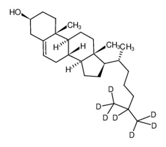 Picture of (3S,8S,9S,10R,13R,14S,17R)-10,13-dimethyl-17-[(2R)-6,7,7,7-tetradeuterio-6-(trideuteriomethyl)heptan-2-yl]-2,3,4,7,8,9,11,12,14,15,16,17-dodecahydro-1H-cyclopenta[a]phenanthren-3-ol
