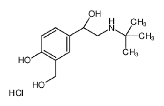 Imagem de 2-(Hydroxymethyl)-4-{(1R)-1-hydroxy-2-[(2-methyl-2-propanyl)amino ]ethyl}phenol hydrochloride (1:1)