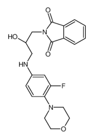 Picture of 2-[(2R)-3-(3-fluoro-4-morpholin-4-ylanilino)-2-hydroxypropyl]isoindole-1,3-dione