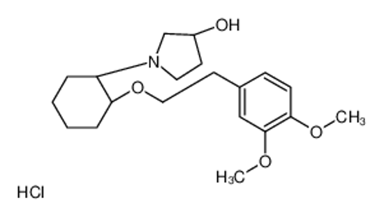 Imagem de (3R)-1-{(1R,2R)-2-[2-(3,4-Dimethoxyphenyl)ethoxy]cyclohexyl}-3-py rrolidinol hydrochloride (1:1)