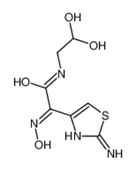 Picture of (2Z)-2-(2-amino-1,3-thiazol-4-yl)-N-(2,2-dihydroxyethyl)-2-hydroxyiminoacetamide