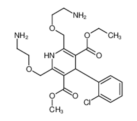 Picture of Ethyl methyl 2,6-bis[(2-aminoethoxy)methyl]-4-(2-chlorophenyl)-1, 4-dihydro-3,5-pyridinedicarboxylate